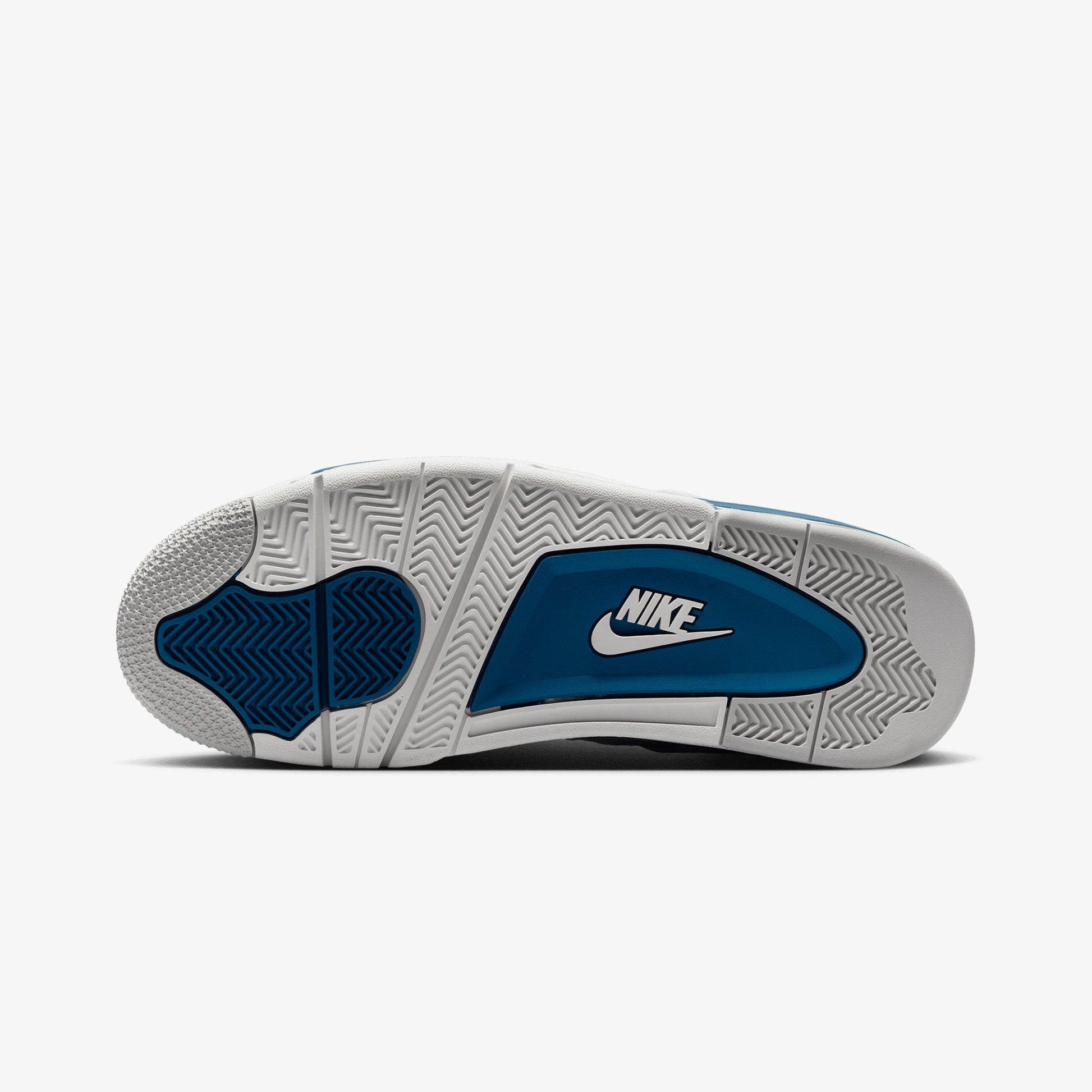 Jordan | AIR JORDAN 4 RETRO  { OFF WHITE/MILITARY BLUE-NEUTRAL GREY