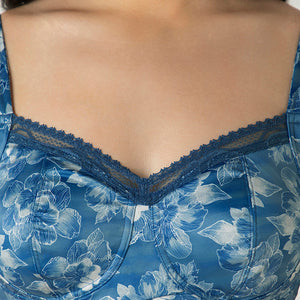 Demure Non-Padded Non-Wired Contour Bra - Floral Fusion Print