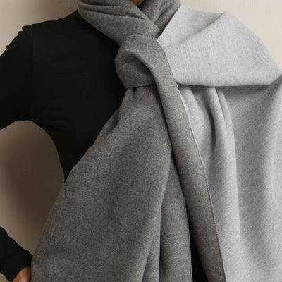 trueBrowns Grey Reversible Woollen Stole