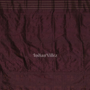 Coffee Pasapalli Border with Tribal Theme Ikat Khandua Silk Saree