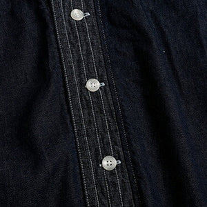 FDMTL | DENIM HAORI SHIRT RINSE { INDIGO