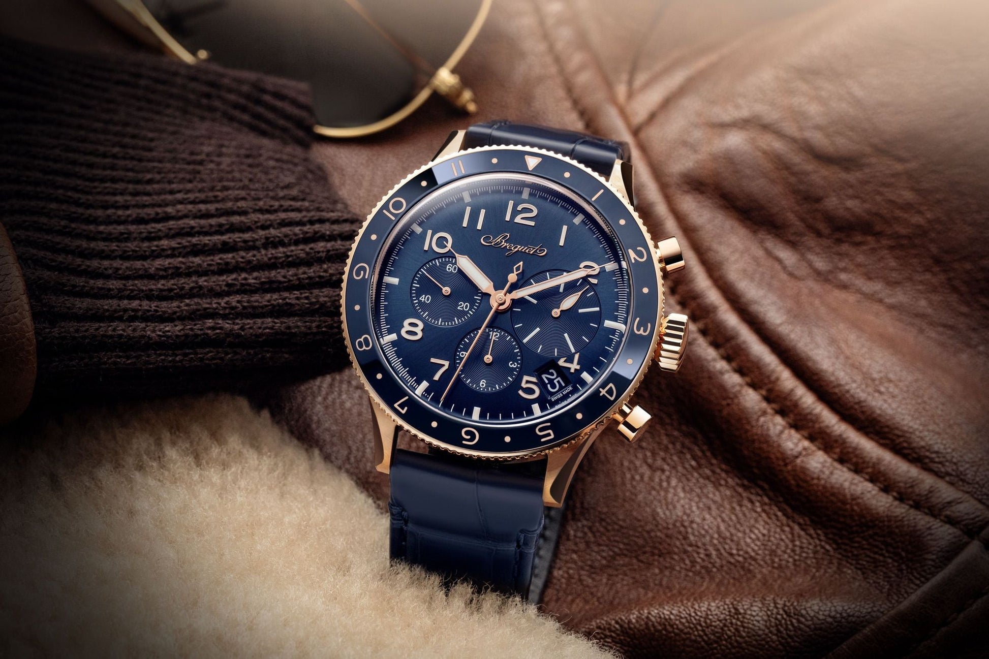 Breguet Type XX Chronograph Men's Blue dial Watch