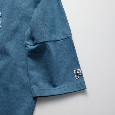 FDMTL | CIRCLE OBI WIDE TEE  { BLUE