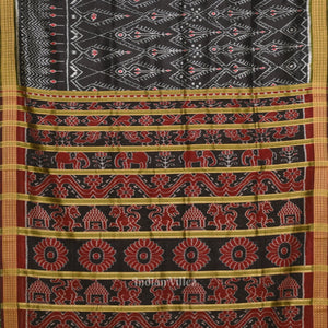 Exclusive Designer Black Odisha Ikat Contemporary Silk Saree
