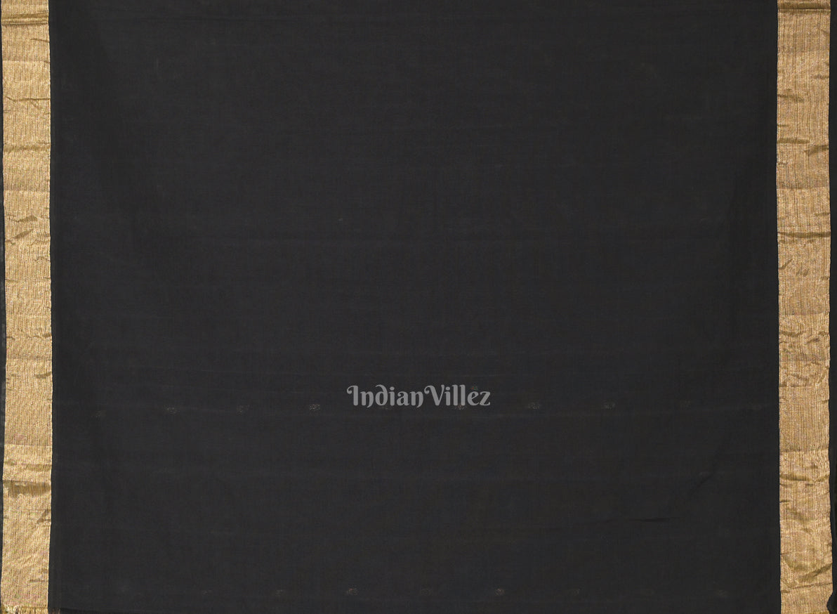 Black Butta Design Cotton Paithani Saree