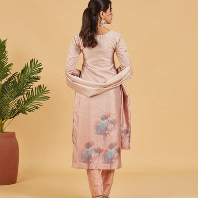 Pastel Mauve Festive Kurta Set