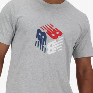 New Balance | SPORT BOX LOGO T-SHIRT  { GREY