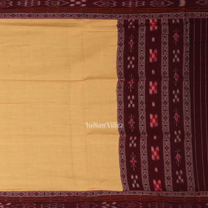 Purple Cream Pasapali Sambalpuri Cotton Dress set with Dupatta
