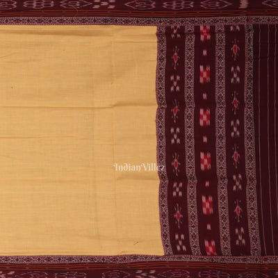 Purple Cream Pasapali Sambalpuri Cotton Dress set with Dupatta