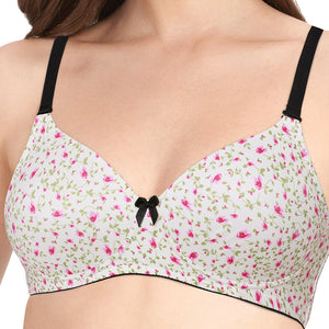 Smooth Dreams Padded Non-wired T-shirt Bra - Camelia Rose Pr
