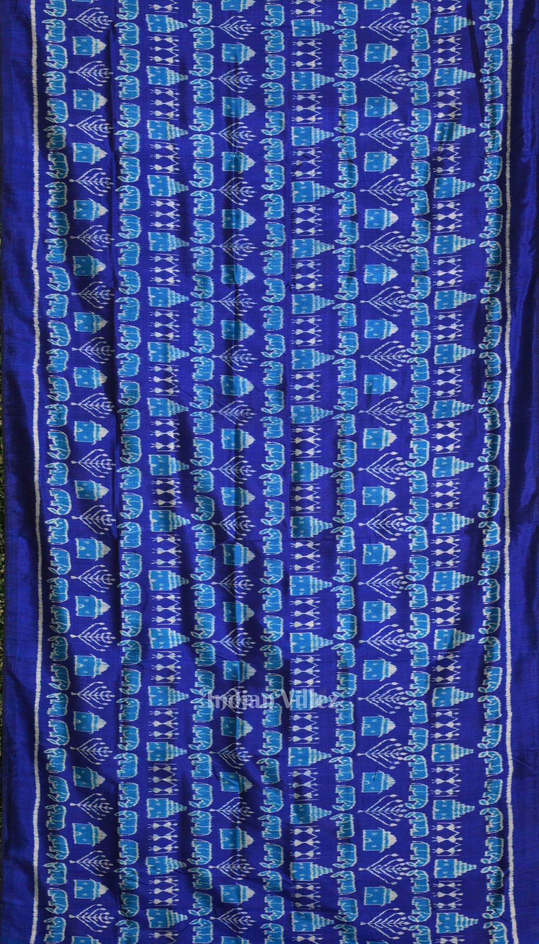 Exclusive Designer Royal Blue Contemporary Silk Saree