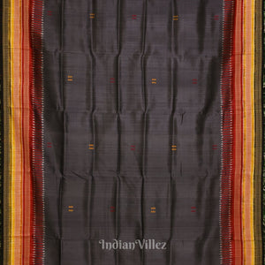 Cement Gray Kathiphera Odisha Ikat Khandua Silk Saree
