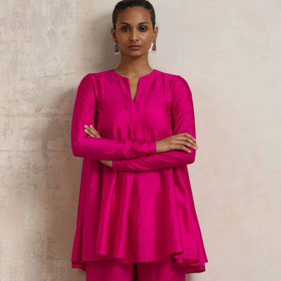 trueBrowns Pink Silk Co-ord Set