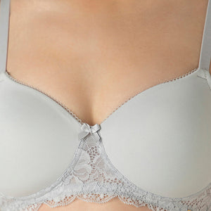 Lace Elegance Padded Non-Wired Bra - Micro Chip