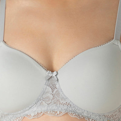 Lace Elegance Padded Non-Wired Bra - Micro Chip