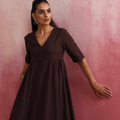 trueBrowns Cola Cotton Dobby Dress
