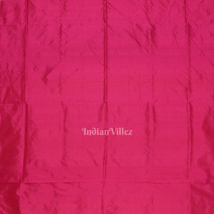 Dark Yellow with Rani Pink Bomkai  Sambalpuri Silk Saree