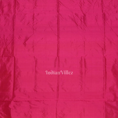 Dark Yellow with Rani Pink Bomkai  Sambalpuri Silk Saree