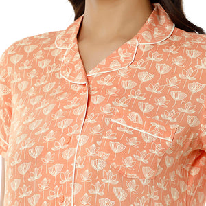 Sleep Shorts Set - Lotus Print