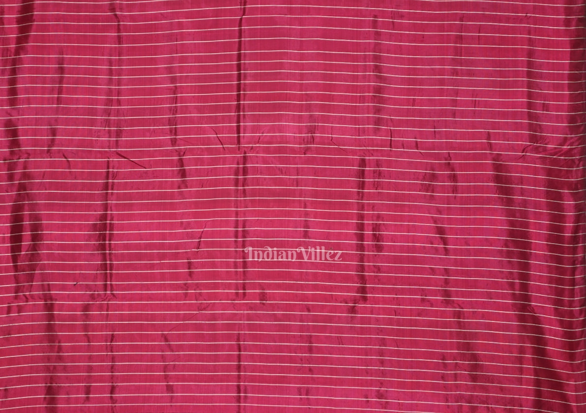 Onion Pink Red Buti Design Odisha Ikat Contemporary Silk Saree