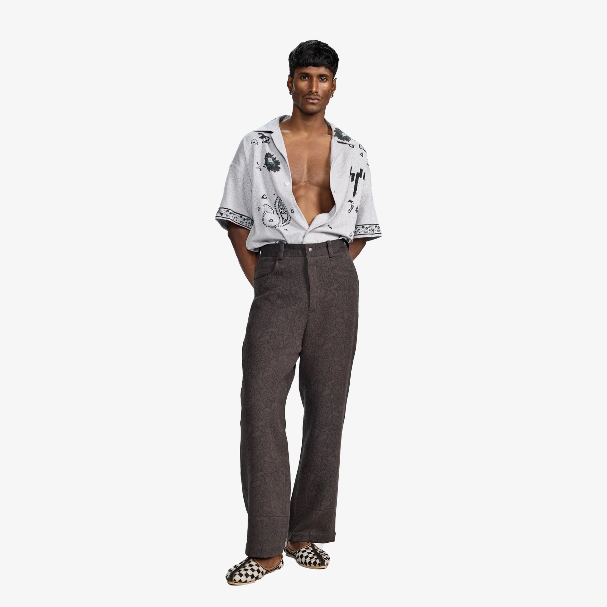 F A R A K | BASICS MONOCHROME PANT { BROWN