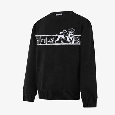 ALMOST GODS | ZODIAC KNIT SWEATER IN BLACK { BLACK
