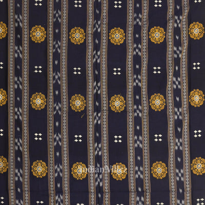 Blue yellow Sambalpuri Bomkai Cotton Dress set with Dupatta