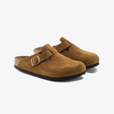 Birkenstock | BOSTON SOFT FOOTBED SUEDE LEATHER  { BROWN/MINK