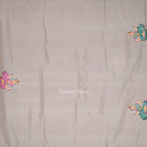 Magenta Pink Kandarpa Ashwa Hand-Painted Pattachitra Saree