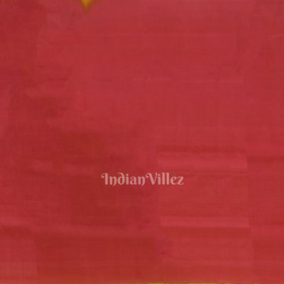 Parrot Green With Rani Pink Pure Kanjivaram Soft Silk Saree