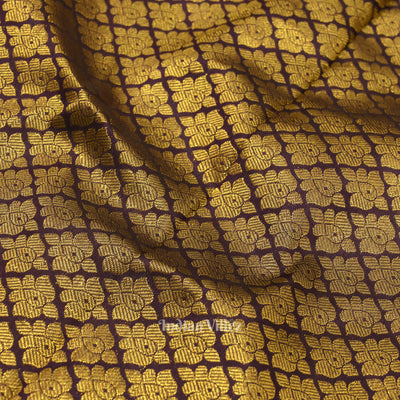 Dark Purple Doli Barat Theme at Border Kanjivaram Silk Saree