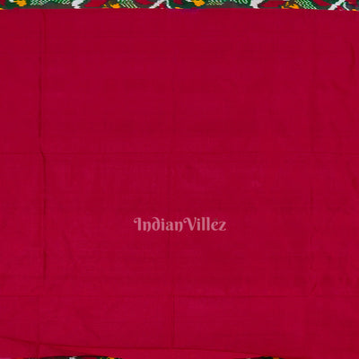 Green Floral With Bird Design Pochampally Ikat Handloom Silk Saree