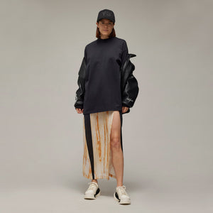Y-3 | PREMIUM LOOSE LONG SLEEVE TEE  { BLACK