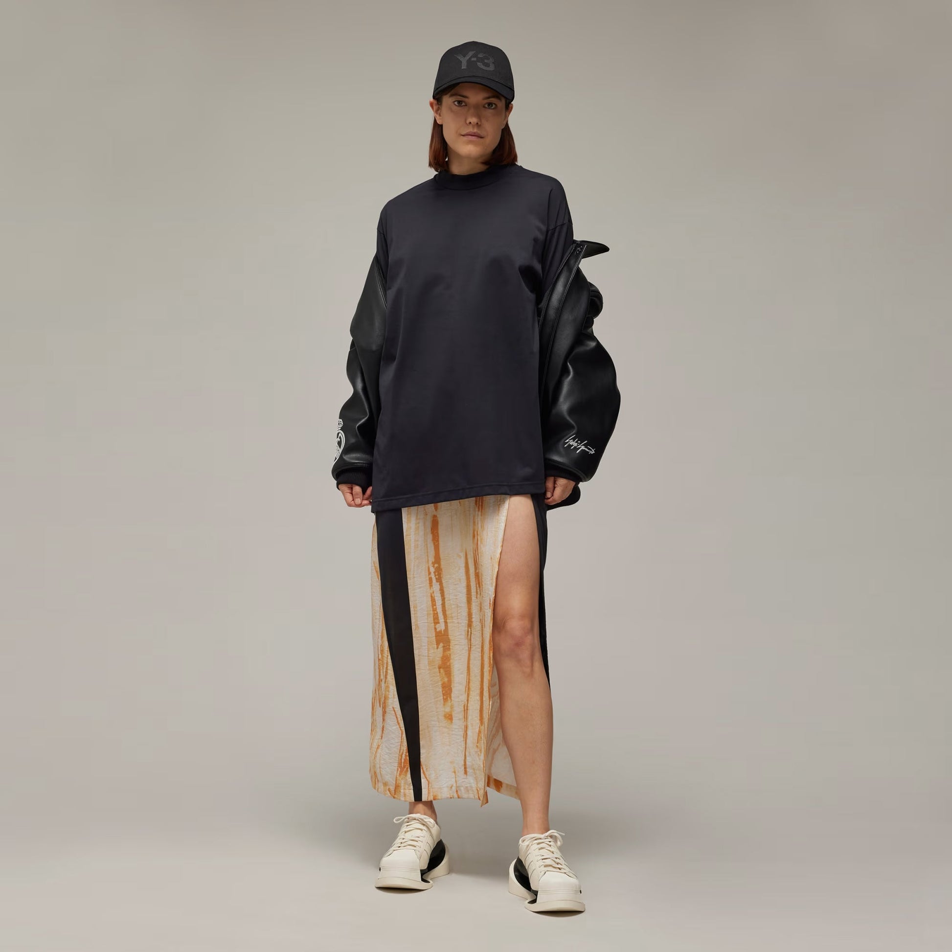 Y-3 | PREMIUM LOOSE LONG SLEEVE TEE  { BLACK