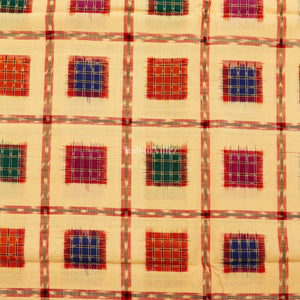 Exclusive Light Yellow Aswini Sambalpuri Ikat Cotton Fabric