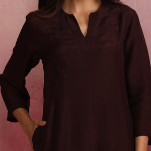 trueBrowns Cola Viscose Silk Kurta Co-ord Set