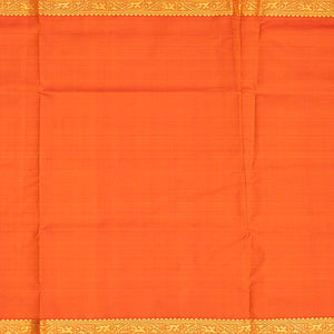 Orange Handloom Lino Lite Partly Silk Saree Meena Motifs