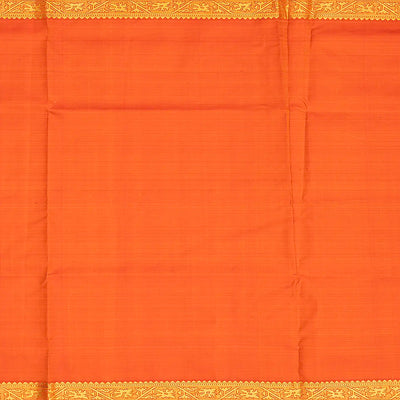 Orange Handloom Lino Lite Partly Silk Saree Meena Motifs
