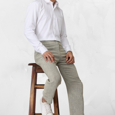 Solid Cotton Shirt for Man (White)