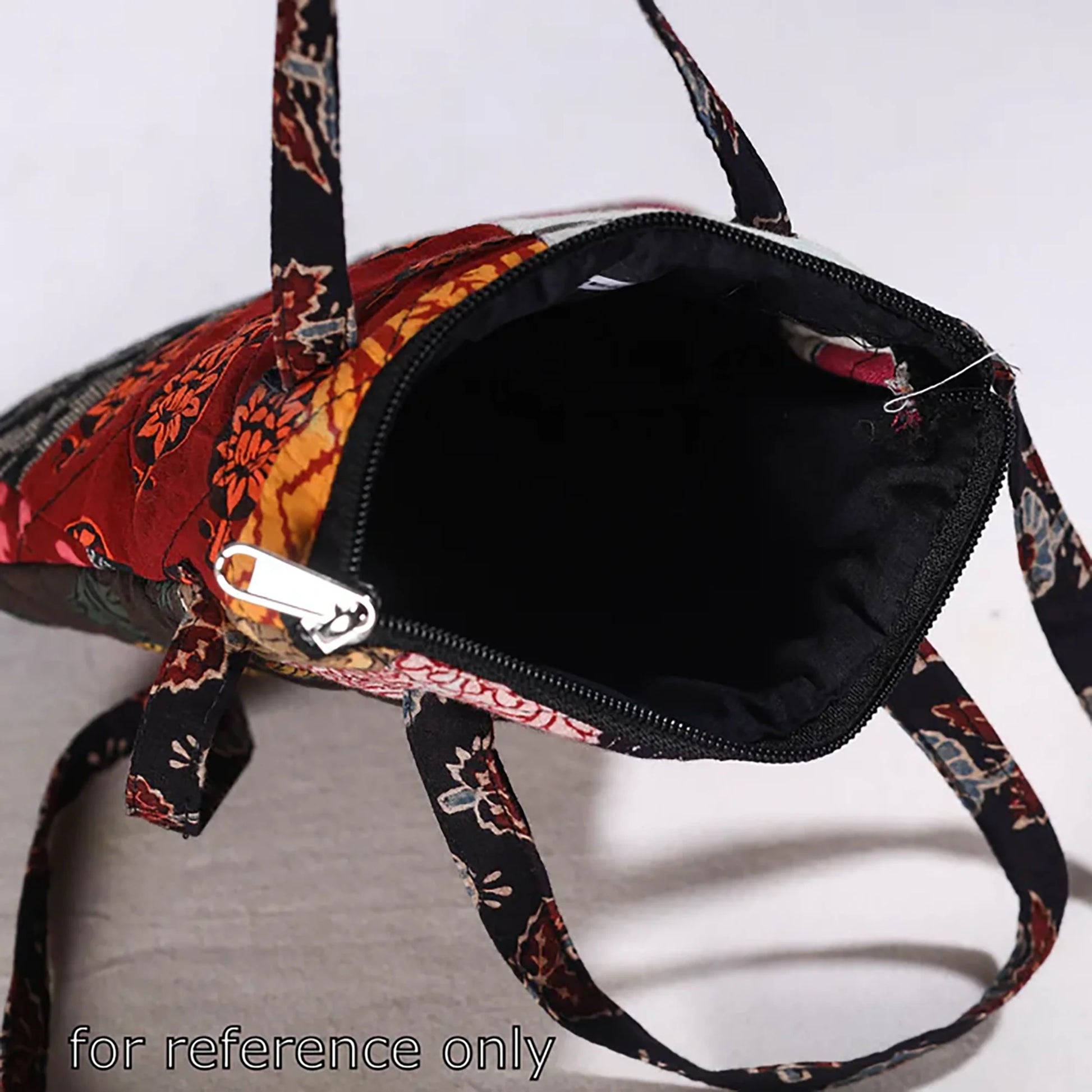 Brown - Handmade Quilted Cotton Sling Bag 12