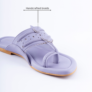 Chatelle Lavender Solid Kolha Flats