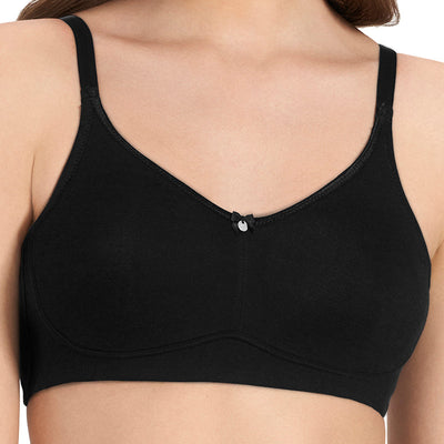 All-Day Elegance Non-Padded Non-Wired Bra - Black