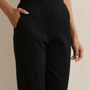 trueBrowns Black Woollen Pants