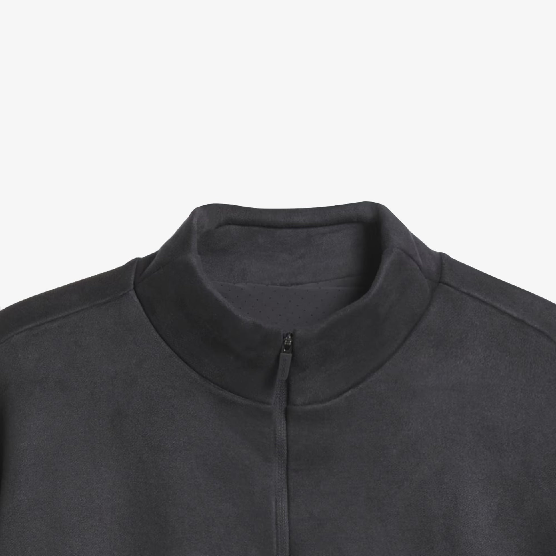 Adidas Originals | BASKETBALL SUEDED 3/4 HALF-ZIP SWEATSHIRT  { CARBON