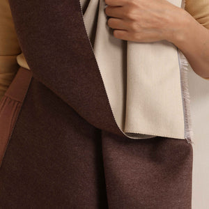 trueBrowns Dark Brown Reversible Woollen Stole