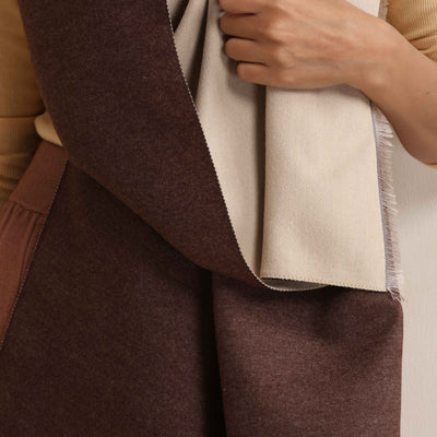 trueBrowns Dark Brown Reversible Woollen Stole