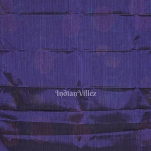 Blue Floral Digital Print Kanjivaram Silk Saree