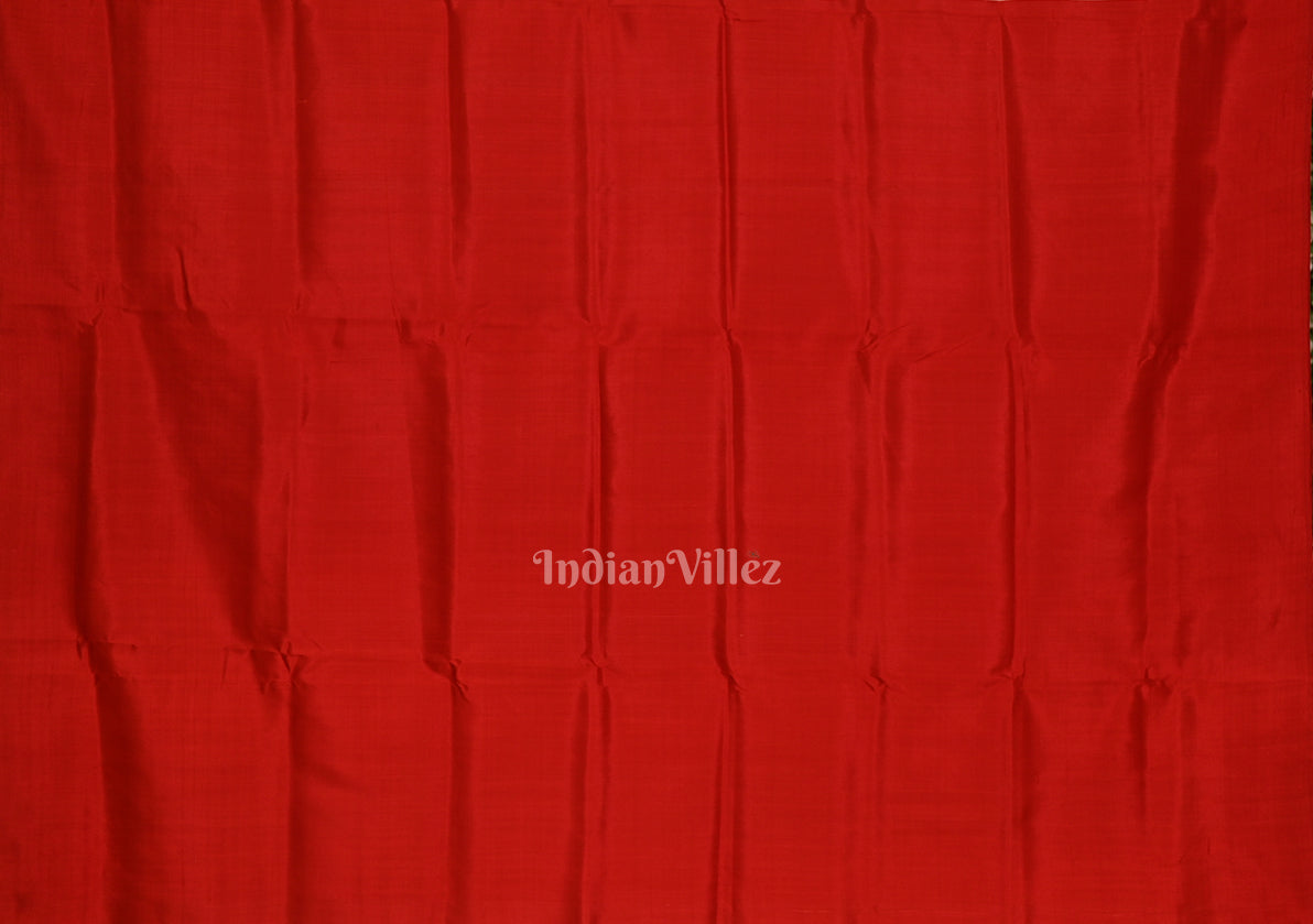 Peach Red Odisha Handloom Jhoti Theme Contemporary Silk Saree