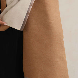 trueBrowns Brown Reversible Solid Woollen Stole