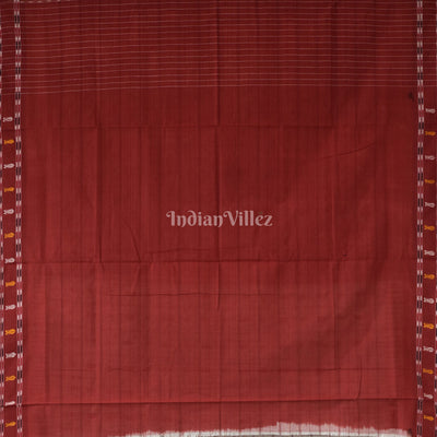 White Hazar Buti Odisha Ikat Sambalpuri Pure Cotton Saree